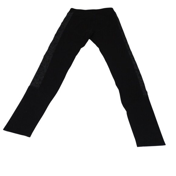 So High Rise Fitted Skinny Legging Black Girls Size 14 Gray Metallic Accent - Picture 3 of 11